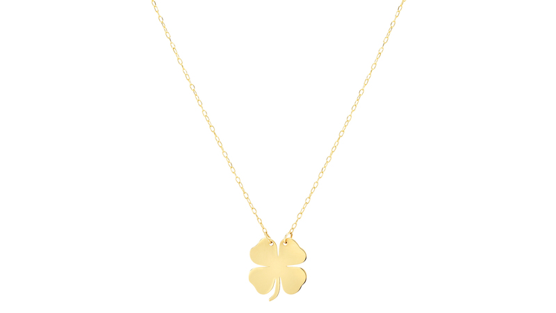 Royal Chain 14-karat yellow gold clover necklace ($199)