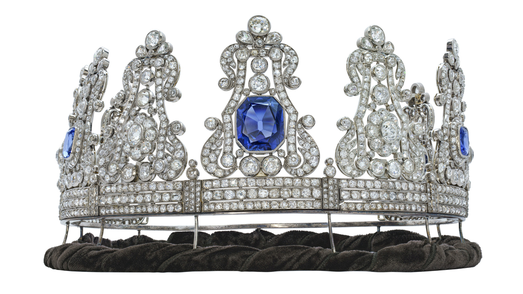 This “Important 19th Century Sapphire and Diamond Crown” sold for about $2 million. This “Important 19th Century Sapphire and Diamond Crown” sold for about $2 million.