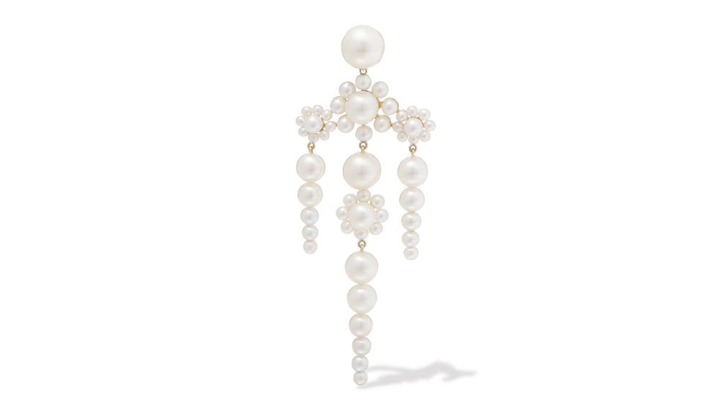 Sophie Bille Brahe’s “Fontaine de Mariage” 14-karat gold and pearl earring ($4,500) Sophie Bille Brahe’s “Fontaine de Mariage” 14-karat gold and pearl earring ($4,500)