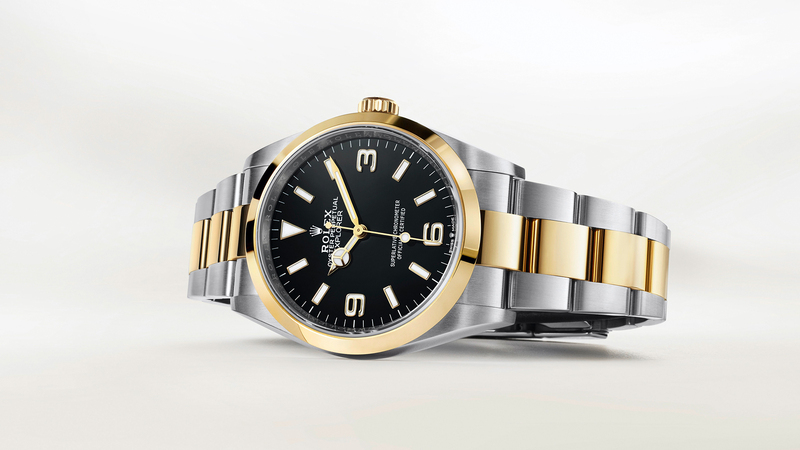 The new Rolex Explorer is available in Rolesor (pictured here, $10,800) as well as stainless steel ($6,450).