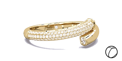 Infinity RIng: Our 14-Karat yellow gold Infinity Ring with a peak-a-boo diamond detail and pavé band accent ($919) Infinity RIng: Our 14-Karat yellow gold Infinity Ring with a peak-a-boo diamond detail and pavé band accent ($919)