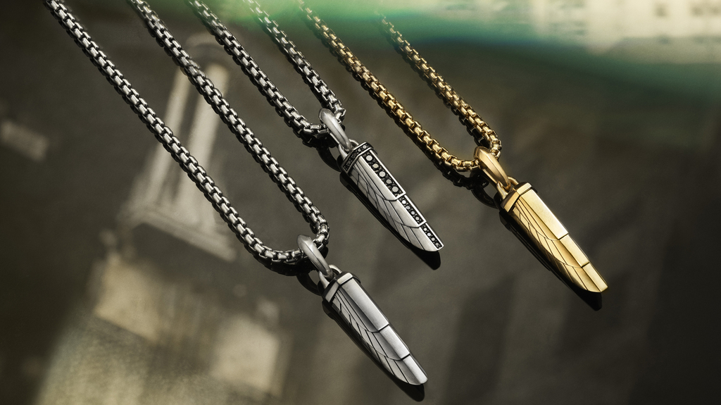 The Empire State Building’s spire interpreted into David Yurman men’s “amulets” The Empire State Building’s spire interpreted into David Yurman men’s “amulets”