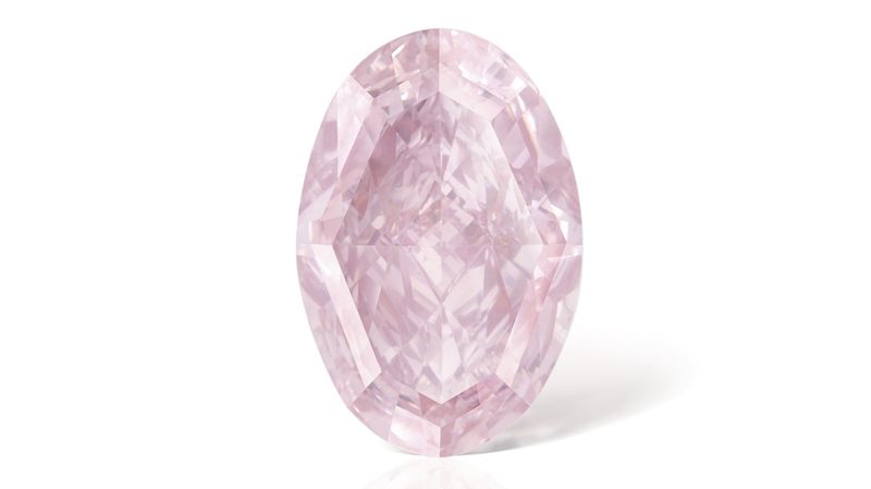A “Magnificent Colored Diamond and Diamond Ring,” featured a Type IIa 15.23-carat, oval mixed-cut fancy intense pink diamond