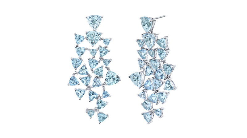 <a href="http://www.karmaelkhalil.com/" target="_blank">Karma El Khalil </a> aquamarine “Puzzle” earrings with diamonds set in 18-karat white gold ($20,300)
