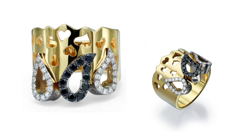 “The Drops of Love” ring, featuring sapphire and diamond in 18-karat gold ($25,000)