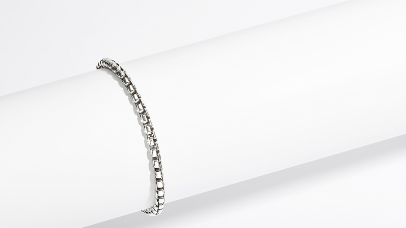 A sterling silver bracelet from the new collection