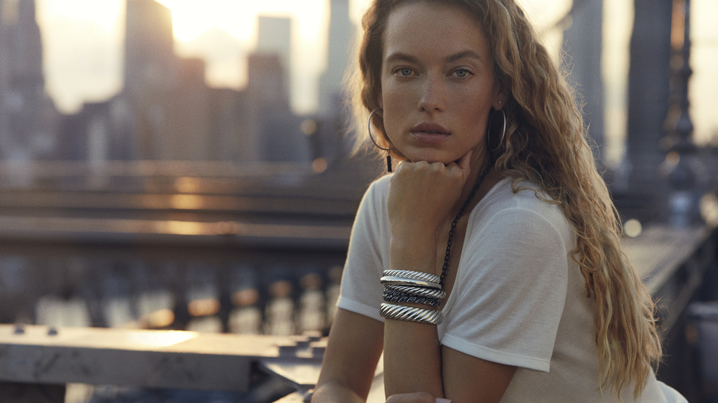 “The Power of Cable” showcases models Hannah Ferguson (pictured) and Arlenis Sosa in various New York City locations at different times of day and night. “The Power of Cable” showcases models Hannah Ferguson (pictured) and Arlenis Sosa in various New York City locations at different times of day and night.