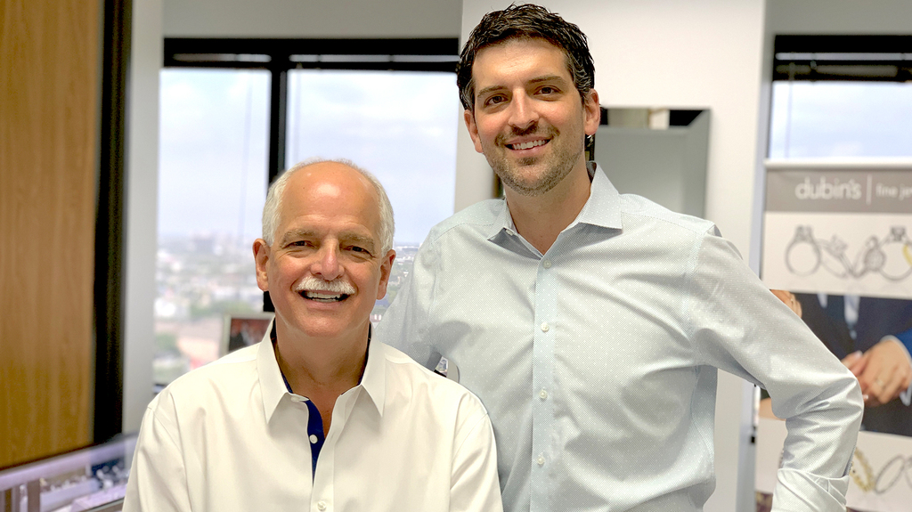 Lenny Dubin (left) and his son, Jordan, run Dubin’s Fine Jewelry in Houston, Texas. Lenny Dubin (left) and his son, Jordan, run Dubin’s Fine Jewelry in Houston, Texas.