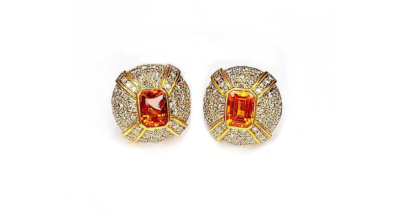 <a href="http://www.normawellingtondesigns.com/" target="_blank">Norma Wellington Designs</a>  citrine and diamond earrings in 18-karat gold ($3,225)