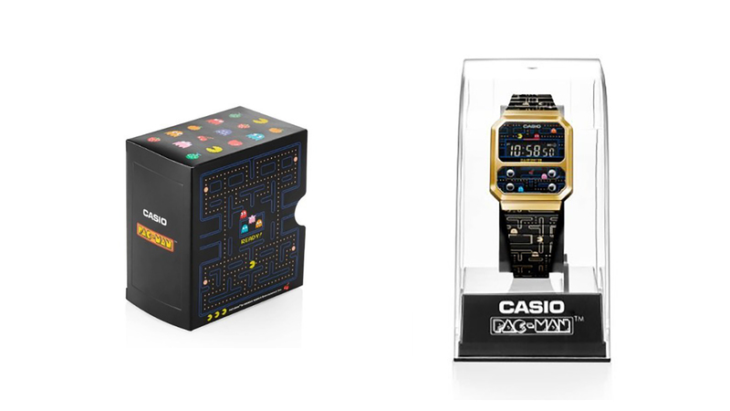 The Pac-Man watch comes in special packaging inspired by the game.