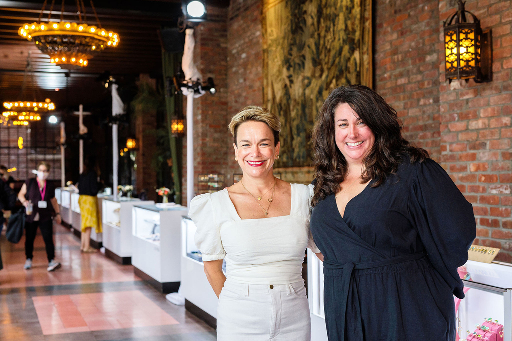 Jewelry designers and founders of Melee the Show Lauren Wolf (left) and Rebecca Overmann (right)