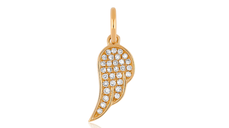 The Angel Wing Charm in 14-karat rose gold with diamonds ($395)