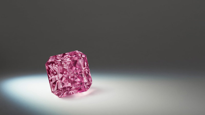 This 1.79-carat radiant-cut fancy vivid purplish pink diamond is named Stella.