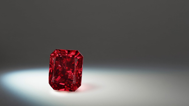 The Bohème, a 1.01-carat radiant-cut fancy red