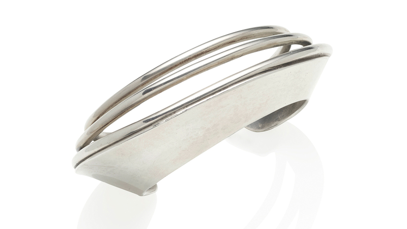 This unsigned Art Smith sterling silver cuff sold for $1,657.