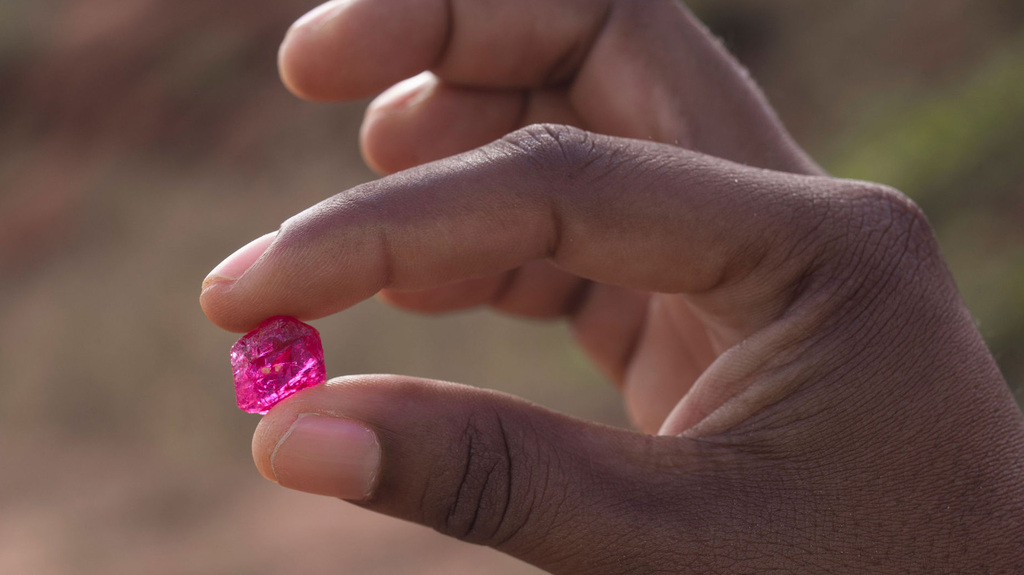 A Mozambican ruby mined by Gemfields