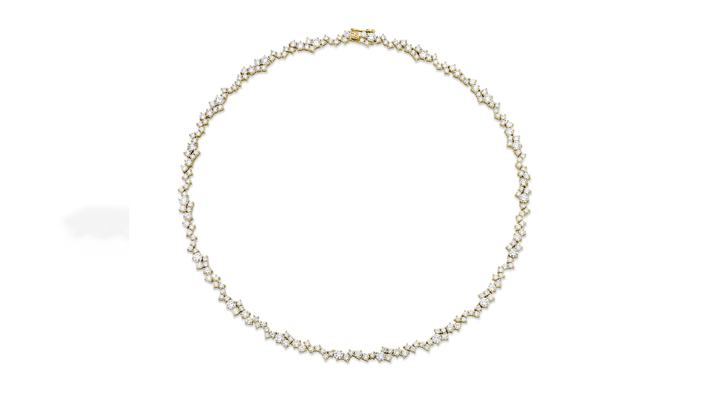 Sydney Evan 14-karat yellow gold and diamond 20th anniversary “Cocktail Necklace” ($40,000)