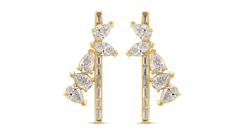 <a href="https://gracelee.com/collections/bridal/products/marquise-pear-cluster-baguette-bar-earring?variant=31134832492586 "> Grace Lee</a>   marquise and pear cluster baguette diamond bar earrings in 14-karat gold ($6,380)