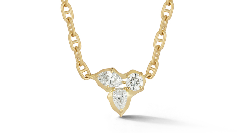 The Poppy pendant in 18k yellow gold with 0.57 total carats of diamonds ($5,000)