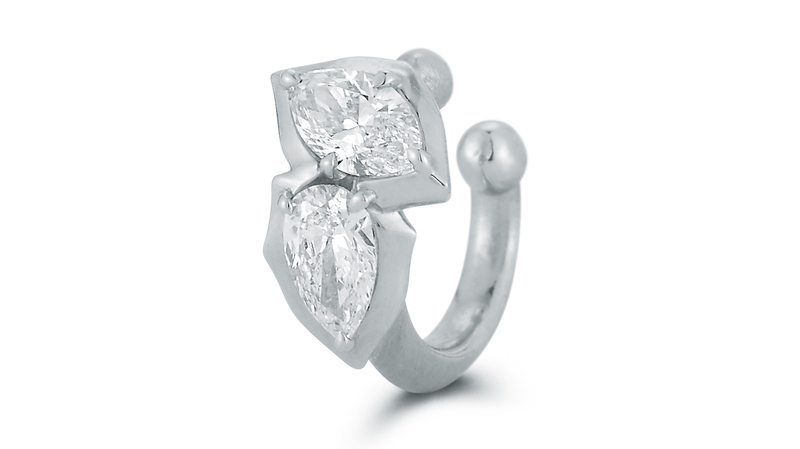 Poppy Ear Cuff in 18-karat white gold with 0.4 carats of diamonds ($2,500)