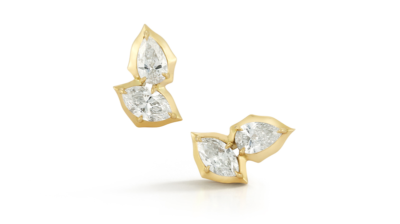 Poppy Studs II in 18k yellow gold with 0.8 carats of diamonds ($4,600)