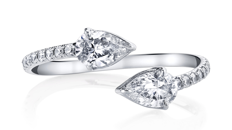 Anita Ko “Two-Stone Diamond Claw Ring” in 18-karat rose gold with diamonds ($7,350)