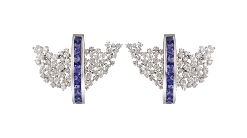 <a href="https://ananya.com/" target="_blank">Ananya</a> Scatter tanzanite ear jackets with diamonds set in 18-karat white gold ($8,250)