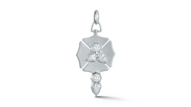 The Poppy Key Charm in 18k white gold with 0.94 carats of diamonds ($6,250)