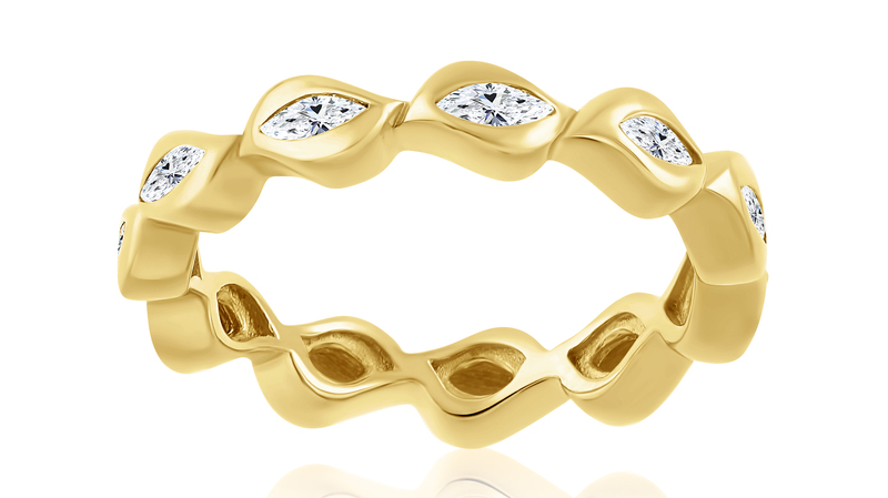 Almasika “Marquis Eternity Ring” in 18-karat yellow gold with 1 carat of diamonds ($5,750)