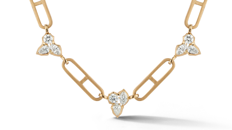 The Poppy Diamond Chain Necklace in 18-karat yellow gold with 1.71 carats of diamonds ($18,490)