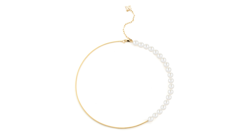 <a href="https://mateonewyork.com/collections/women-necklaces/products/not-your-mothers-pearl-collar" target="_blank">Mateo </a> 14-karat yellow gold and freshwater pearl collar necklace ($1,950)