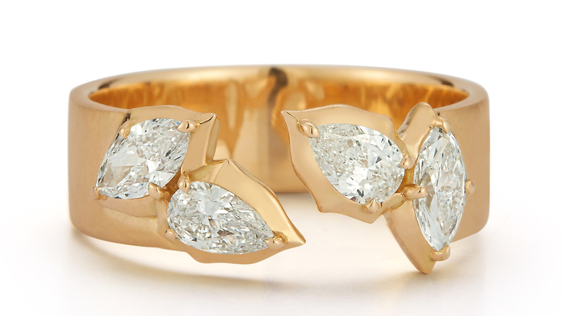 The Poppy Open Band in 18k rose gold with 0.8 carats of diamonds ($6,200)
