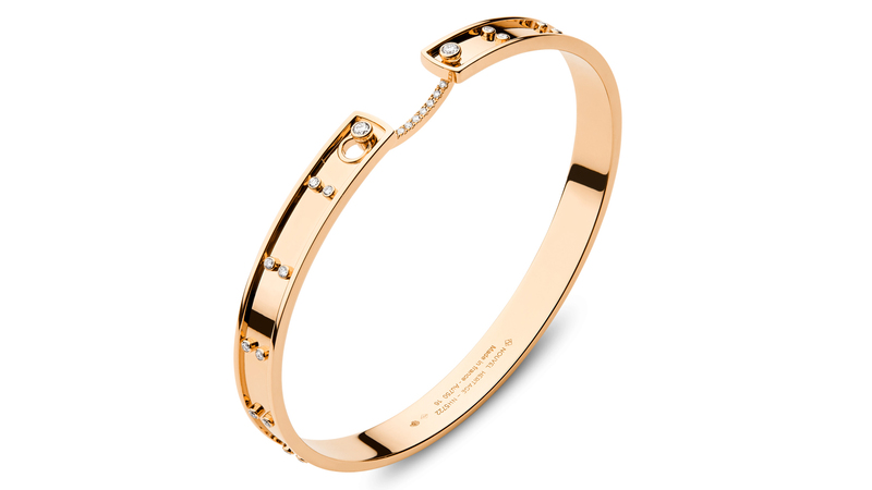 Nouvel Heritage 18-karat recycled rose gold and conflict free, responsibly sourced diamond bangle ($5,800)