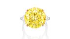 Brilliant cut fancy vivid yellow diamond 16 carats