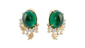 Syna emerald earrings